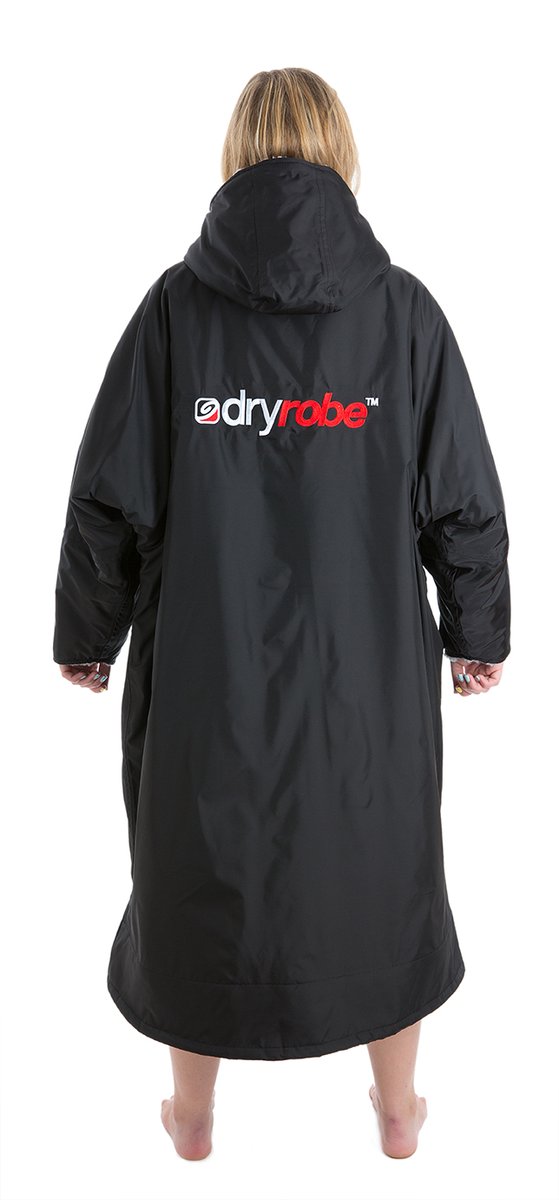 dryrobe Long Sleeve Full Cover Change Robe, black/grey